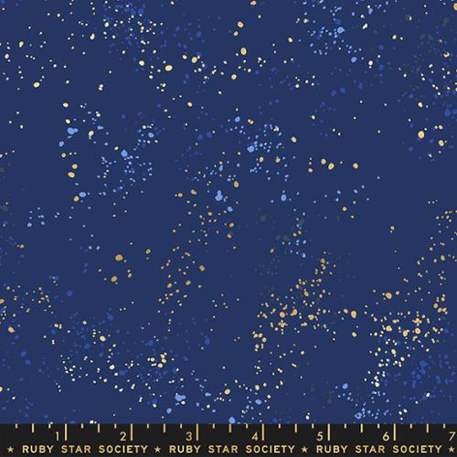 SPECKLED Navy Metallic 108" Wideback Yardage