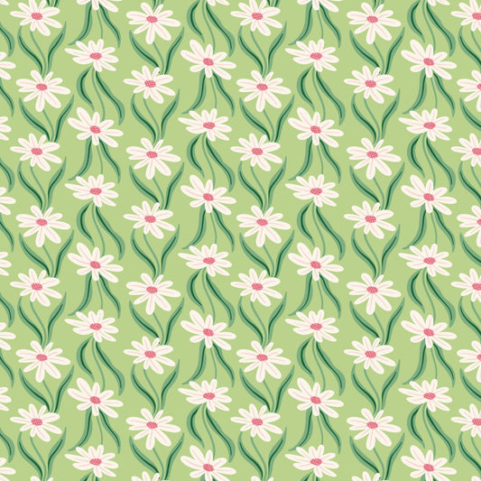 SPRING STRAWBERRIES Daisies Yardage