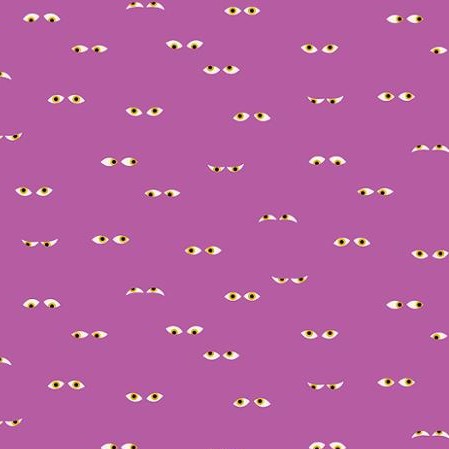 TINY FRIGHTS Creepy Eyes Witchy Yardage