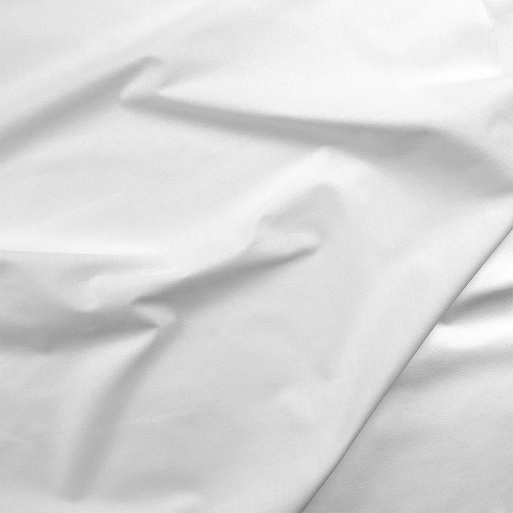 COMBED COTTON SATEEN 118" White Wideback Yardage
